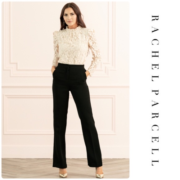Rachel Parcell Pants - Rachel Parcell Wide Leg Suit Pants